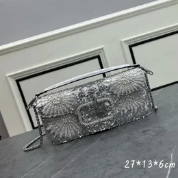 Nachahmung Kristall Perlen Umhängetaschen Tasche Mode Umhängetasche Silber Tasche Frauen Clutch Bag Luxus Designer Tasche Geldbörse mit Box