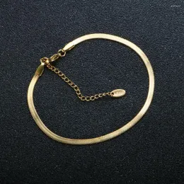Ножные браслеты JOVO LOVE, простой браслет-цепочка с лезвием для женщин, женский регулируемый браслет из нержавеющей стали, высокое качество, водонепроницаемые ювелирные изделия