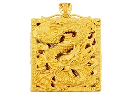 Ожерелье Подвески в виде дракона 18-каратное золотоПлатиновое покрытие Квадратные крошечные начальные ожерелья для женщин и девочек с цепочкой6086434