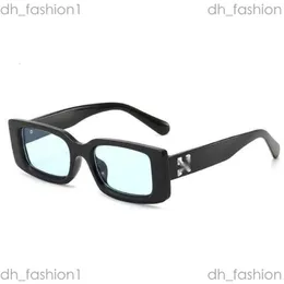 2024 Luxury Sunglasses Fashion Offs White Frames Style Square Brand Men Women Sunglass Arrow X Black Frame Eyewear Trend Bright Travel Sunglasse 804