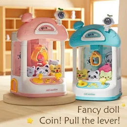 Dollmaskinmynt drivit spelspel Mini Claw Catch Toy Machines Dolls Maquina Dulces Children Interactive Toys Födelsedagspresent 240123