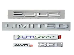 Drop Shipping For EDGE SEL LIMITED ECOBOOST AWD Emblem Logo Rear Trunk Tailgate Name Plate2243138