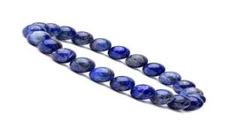 Natural 8mm Gorgeous Lapis Lazuli Healing Crystal Stretch Beaded Bracelet for Unisex Freindship Gift Jewlerry8196812