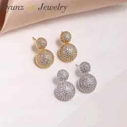 Stud Earrings 5 Pairs Exquisite Pave Cubic Zirconia Round Ball For Women Gold Silver Plated Cz Ear Studs Dainty Gift