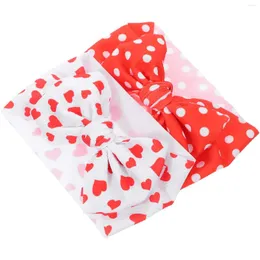 Bandanas 2 PCS Children's Hair Accessories slips Born pannband pannband för flickor baby dot party spädbarn tyg båge huvudbonad