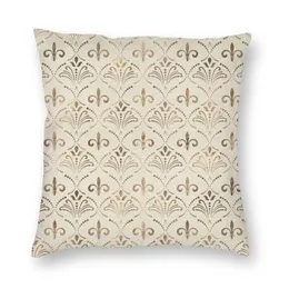 Almofada decorativa travesseiro elegante flor-de-lis padrão capa de almofada lírio floral flor de lis caso de chão para sofá legal fronha 3041