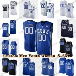 NCAA Custom S-6XL Duke Blue College Devils Basket 30 Maglie Kyle Filipowski 5 Tyrese Proctor 3 Jeremy Roach 0 Jared McCain 25 Mark Mitchell 1 Caleb Foster 15 Young