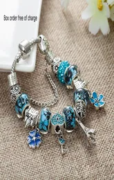 Fahmi Jewelry 2021 플래티넘 DIY BEDED LADY Elegant Bracelet Original Box Holiday Gift1680812를위한 원래 Charm Tower 펜던트 팔찌 1680812