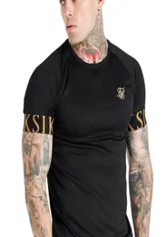 Sik Silk T Shirt Мужская летняя компрессионная футболка с коротким рукавом Сетчатые топы Футболка Брендовая мужская одежда Повседневная модная футболка Мужская 2206061437864