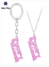 Nyckelringar Kill Bill Pussy Wagon Keychain Pink Key Chains Women Girl Bag Car Keyring Tillbehör Jul Högkvalitativ smycken GIF5490991