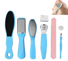 8pcsset manicure arquivo de cuidados com os pés conjunto de pele dura morta removedor de calos raspador pedicure ferramentas rasp kit de ferramentas de cuidados com os pés inoxidável tool1910615