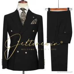 Męskie garnitury Blazers projekt mody Mężczyźni garnitury kostium biznesowy Homme Dressed Suknia Prabia Tuxedo Terno Slim Fit PROM Blazer podwójnie piersi