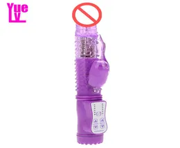 Yuelv 12 Hastigheter Rotation Rabbit Vibrator AV Vagina Massager Wand vibrerande Dildo Kvinnlig Masturbator Gspot Sex Produkter Leksaker för W4682376