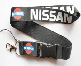 Hela 10 datorer populära Nissan Car Logo Mobiltelefon LANYARD avtagbar nyckelkedjor Badge Pendant Party Gift Favors C0453335654