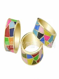 Whole National Wind Personality Drip Femal For MenWomen Vintage Style Enamel Jewelry Men Jewelry Ceramic Eternity Ring Mens R7054123