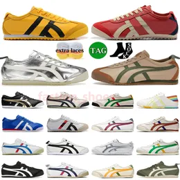 Trainers Men Women Running Shoes 2024 Designer Onitsukasss Tiger Mexico 66 Canvas Series Slip-on Lazy Training Off Birch Green Red Yellow White Platform Sneakers