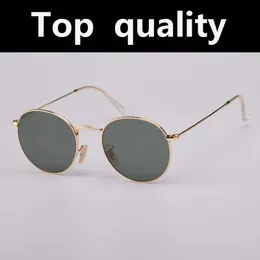 Eyewear Occhiali da sole di lusso uomo donna tondo metallo Lenti in vetro reale Donna Uomo Occhiali da sole Donna Gafas Oculos Lunette De Soleil Femme Gafas De Sol