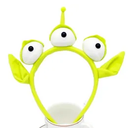 Alien Monster Headband Plush Eyeball Robot Hairband Adult Children Halloween Party Cosplay Accessories Novelty Cute Gift green313m