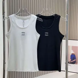 Designer T Shirt T Shirts Tank Top Anagram Regular Croped Cotton Jersey Camis Female Tees Embroidery Knitwear For Women Sport Yoga Top Simple Vest 1132ESS