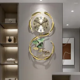 Relógios de parede Digital Sala de estar Relógio Design Incomum Luxo Metal Cozinha Silenciosa Reloj de Pared Home Decor Modern Drop Delivery Garde DHM1Z