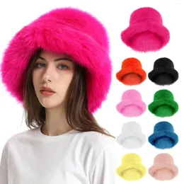 Berets Fuzzy Bucket Hat Fashion Warm Extra Large Winter Hats For Men Super Trooper Cape Cod Trapper