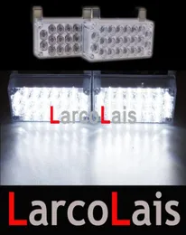 Larcolais Bianco 2x22 LED Strobe Flash Avvertimento EMS Car Truck Light Lampeggiante Vigili del fuoco Lights9649161