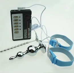Urządzenie medyczne stymulator penisa dźwięk cewki moczowy wtyczka analna elektro szoku terapia stymulacja stymulacja wtyczki kutasa Pierścienie 4677982
