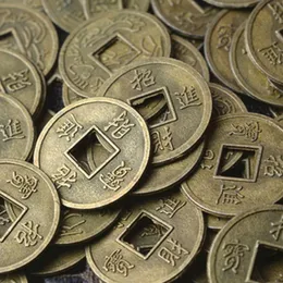 500 pçs antigo fortuna dinheiro moeda sorte riqueza chinês feng shui sorte ching moedas antigas conjunto educacional dez imperadors233j