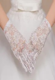 Продажа, новый стиль, белые кружевные короткие перчатки с длинными пальцами, свадебные перчатки, аксессуары для свадебного платья shuoshuo65884092715