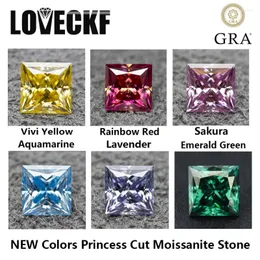 Luźne kolory szlachetek Księżniczka Cut Moissanite Stones VVS1 przekazał tester diamentów z raportem GRA