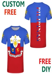 Men039s Magliette Filippine Tshirt Stampa Nome T Shirt DIY Filippino Nazione Bandiera Repubblica Philipinas Po Jersey Coppia Sport Clo2453909