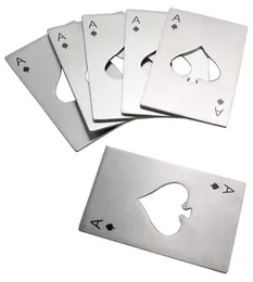 6pcsset Creative Poker w kształcie butelki otwieracz do butelek ze stali nierdzewnej mini -mini pokerowy poker Portable Wine Beer Cap Otwieracze kuchenne BASK JOFO1590827