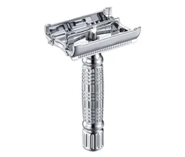 سلامة حلاقة الكروم مع تعبئة شظية Double Double Edge Turret Turret Manual Shaver Face Care Razor1859006