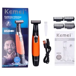 Kemei km1910 barbeador elétrico recarregável usb masculino, barbeador corporal alternativo, lâmina de dente de aperto alternativo3458757