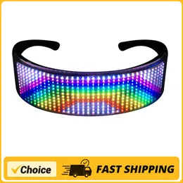 App Control Bluetooth Led Party Glasses USB Charge Flashing Luminous Eyewear For Festival Bar Performance Happy Birthday Gifts