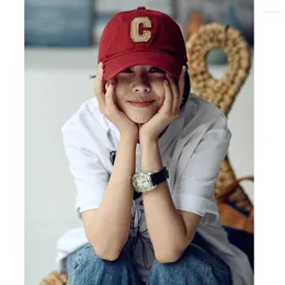 Berets MICOCO A0832C Korean Version Of Casual All-lap Letter Stickers Handsome Simple Sports Baseball Cap Children