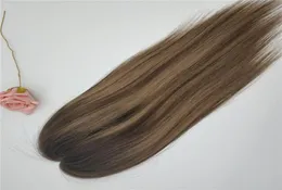 Продажа индивидуальных ярких цветов моно кружева с искусственным мехом вокруг человеческих волос для истонченных волос для женщин75744806157832