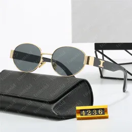 Luxuriöse Modedesigner-Sonnenbrille für Damen und Herren, gleiche Sonnenbrille wie Lisa Triomphe Beach Street, kleine Sonnenbrille, Metall-Vollrahmen