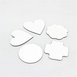 Tapetes Pads Atacado Sublimação MDF Car Cup Coaster 3.5 Polegada Branco Em Branco Transferência de Calor Fundo Redondo Quadrado Personalizado DIY 4mm Grosso DHDdj