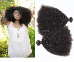 Необработанные необработанные афро-кудрявые волосы, 3 шт. в партии, 10quot30quot, натуральный цвет, бразильские наращивание человеческих волос, афро-кудрявые вьющиеся волосы Ha3879184