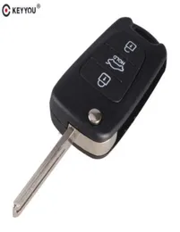 KeyYou 3 -knappar Flip Folding Remote Car Key Shell Cover Case för Hyundai Avante I30 IX35 Kia K2 K5 Sorento Sportage8235242