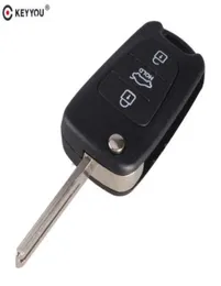 KEYYOU 3 Bottoni Flip Pieghevole Chiave A Distanza Dell'automobile Borsette Caso Della Copertura Per Hyundai Avante I30 IX35 Kia K2 K5 Sorento Sportage8235242