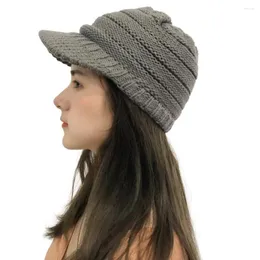 Ball Caps Winter Casual Beanies Mode Nähen Outdoor Stricken Beanie Cap Solide Häkeln Plüsch Hüte Frauen