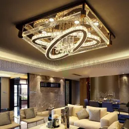 BE50 단순한 현대식 창의적인 직사각형 천장 조명 타원형 LED 수정 램프 거실 식당 침실 엘 천장 조명 L2625