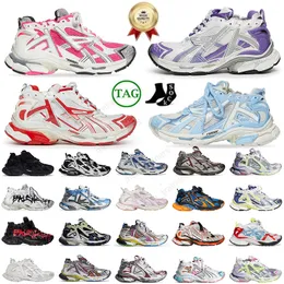Аутентичный дизайн-дизайнерский Runners Runners 7.0 Casual Shoes Platform Платформа марки передачи Sense Paris Tripple S Mens Women Deconstruction Track