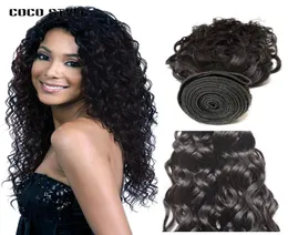 Brazilian Water Wave 4 Bundles Deal 8quot28quot 100 Real Human Hair Weave Bundles NonRemy Hair Extensions 1B ThickFull1815240