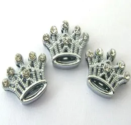 Whole 8mm 100pcslot Rhinestones Crown Slide Charm DIY Alloy Accessories fit for 8mm phone strips leather wristband 00042893041