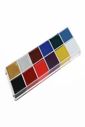 Maquiagem 12 cores rosto pintura corporal pintura a óleo arte halloween maquiagem schmink paleta pigmento festa fantasia vestido beleza tools1785780