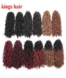Faux Locs Curly Ends Crochet Braids Hair 12quot 18strandpack Kurzes und mittleres Crochet Synthetic Braiding Hair1273601