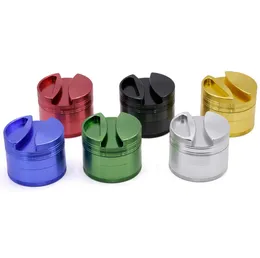 Concave Herb Grinder 75mm 4 Layers Metal Aluminum Alloy tobacco for rolling papers Grinder 6 Colors VS Phoenician Grinder OEM7478503